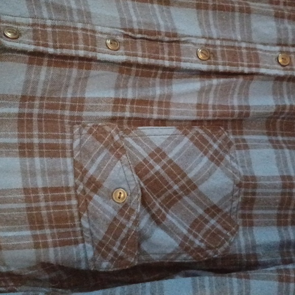 Arizona Jean flannel shirt men's size xlarge blue and black - Picture 3 of 5